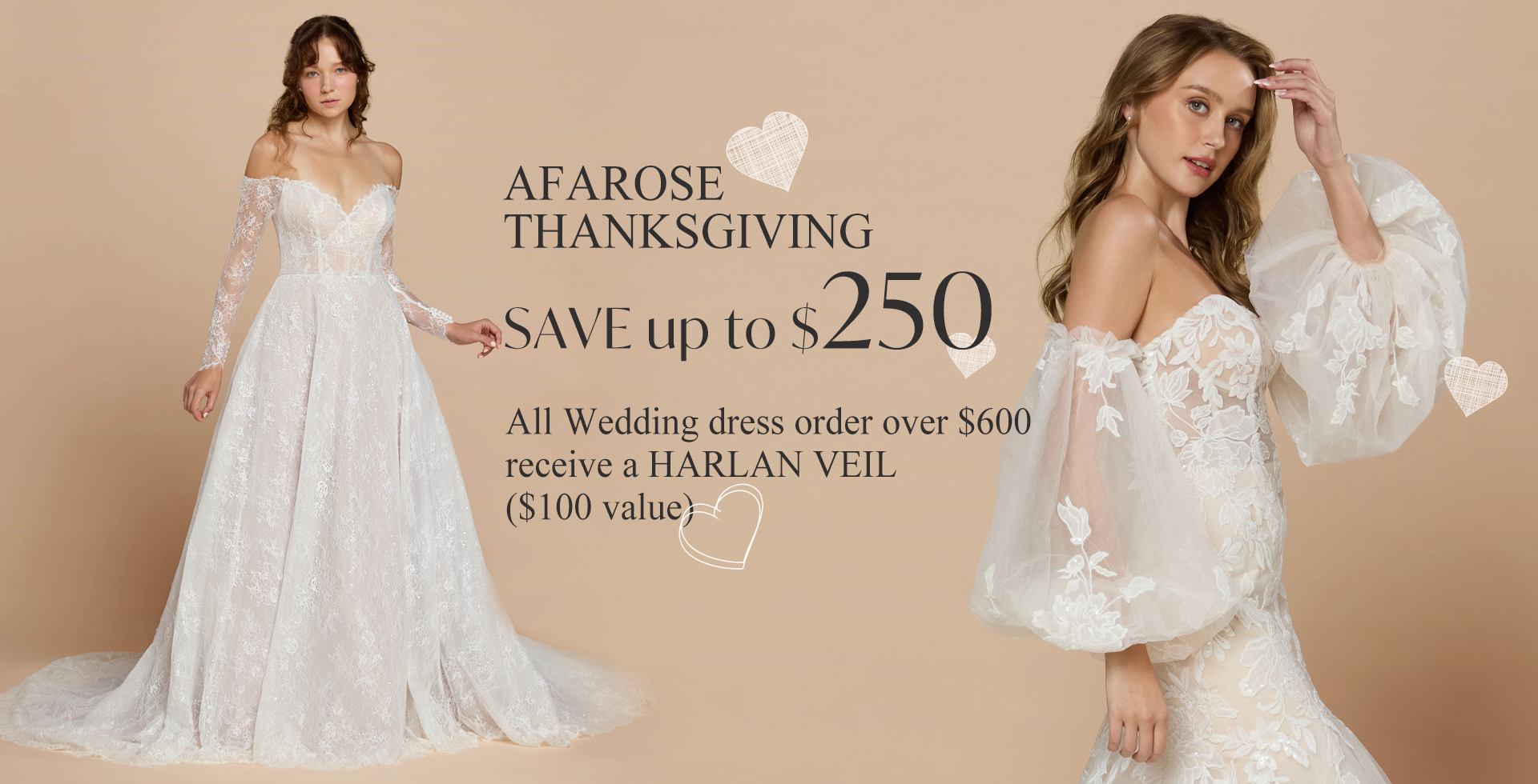 AFAROSE THANKSGIVING - SAVE up to $250