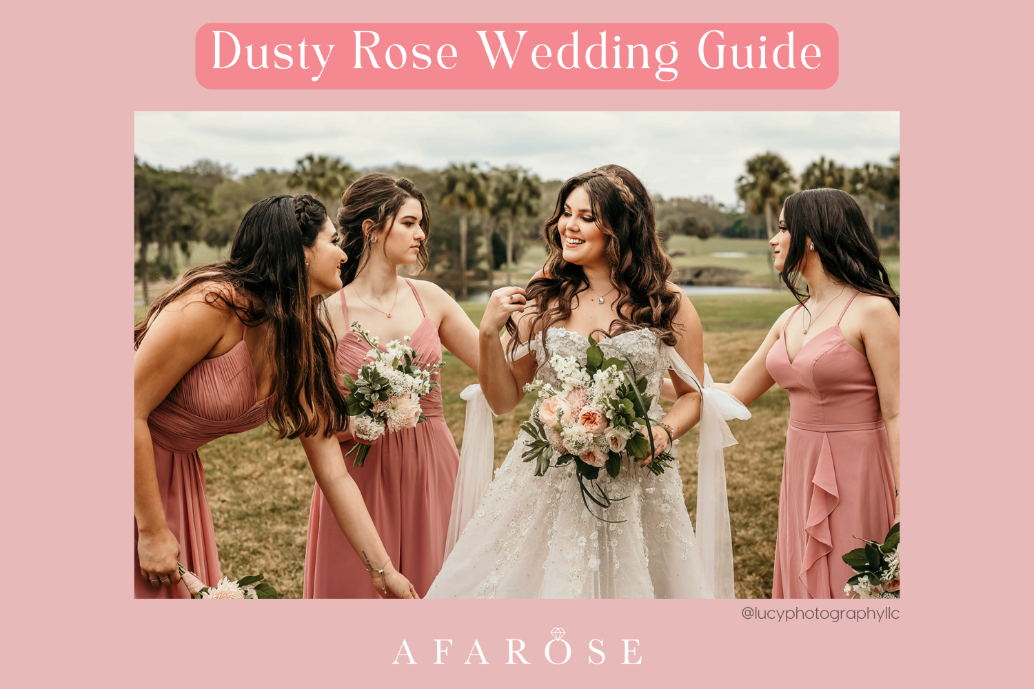 Accessorize your bridesmaids with bows 🎀⁣ Color ： Canyon Rose