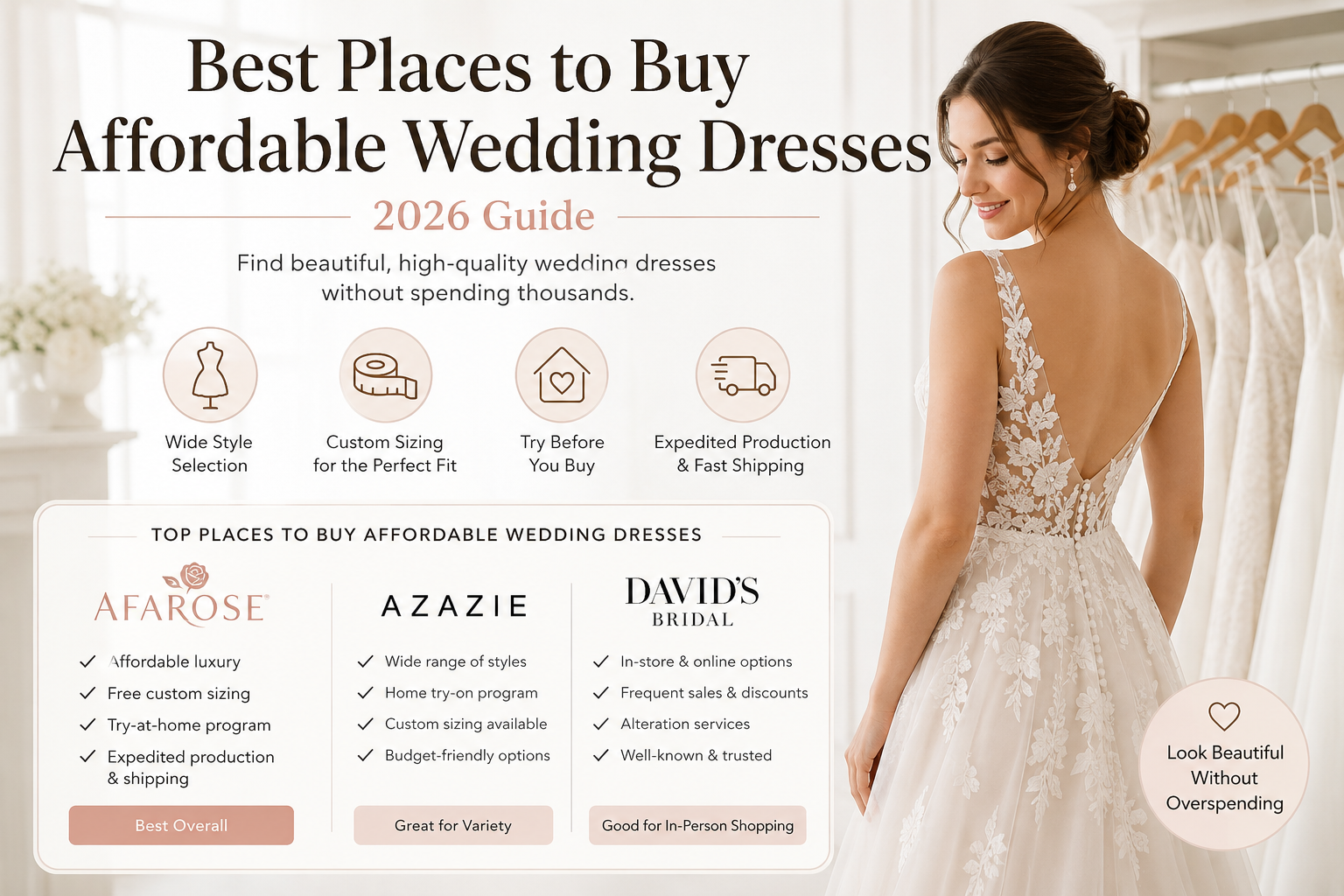 Best Places to Buy Affordable Wedding Dresses (2026 Guide)