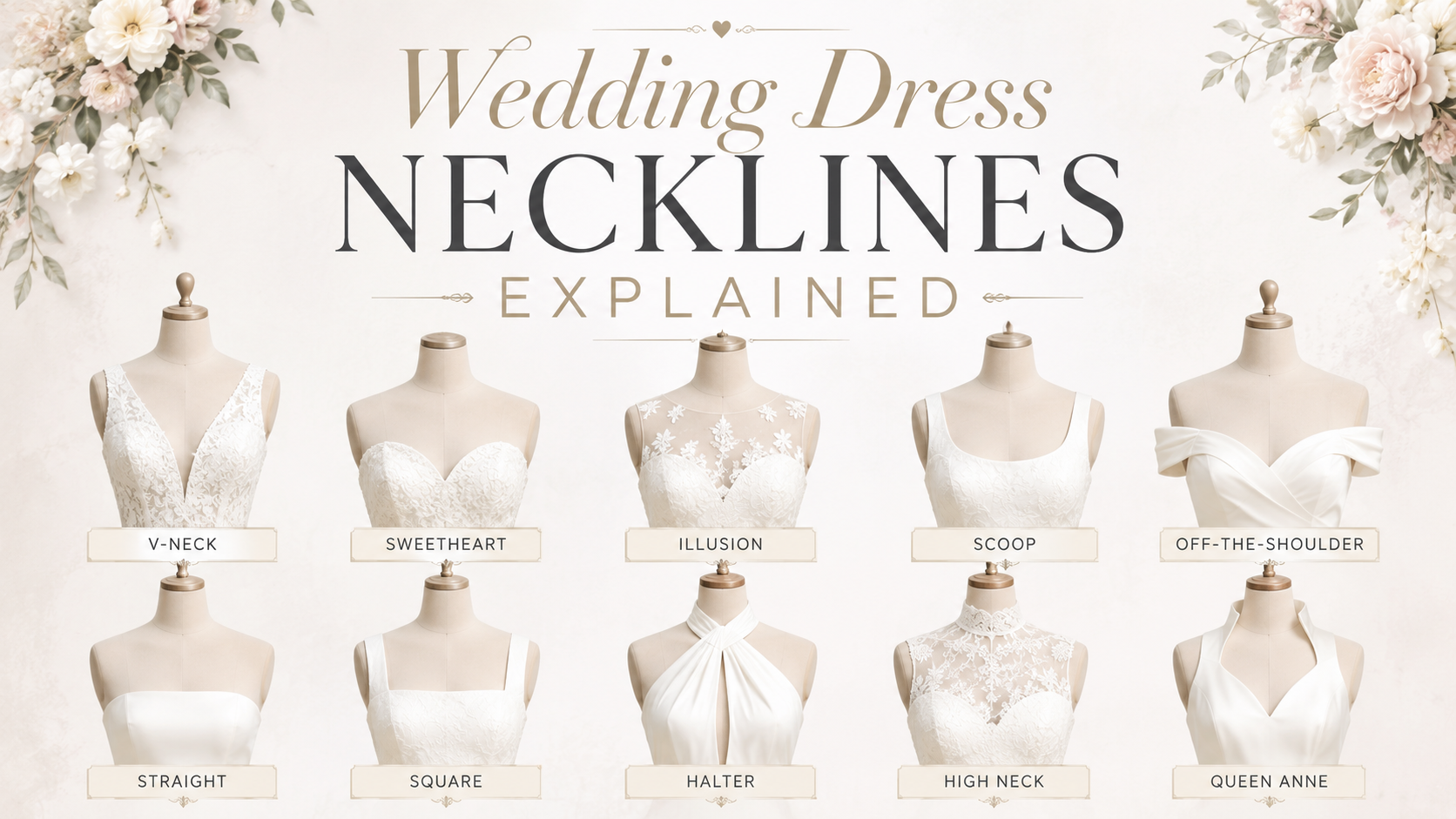 Wedding Dress Necklines Explained