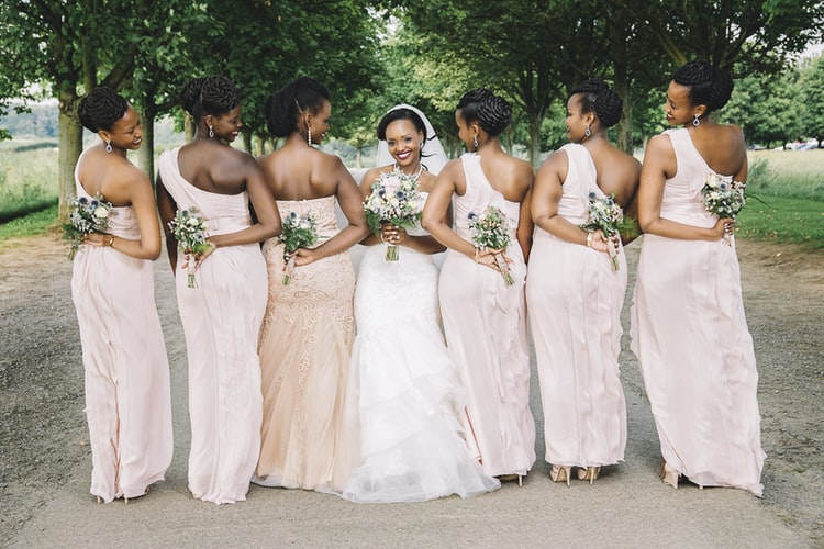 pale pink bridesmaid dresses